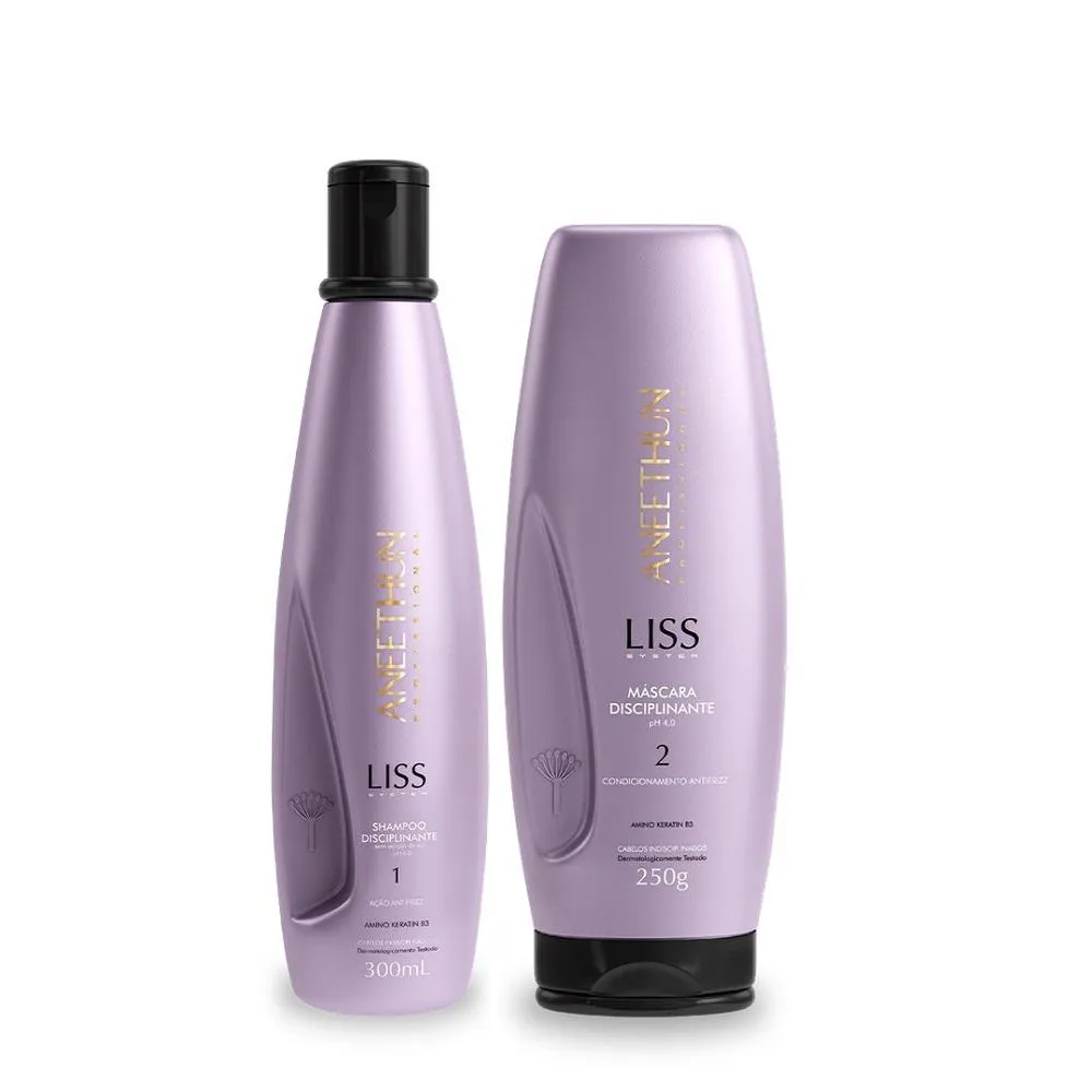 Kit Shampoo 300ml e Máscara 250g - Aneethun Liss System