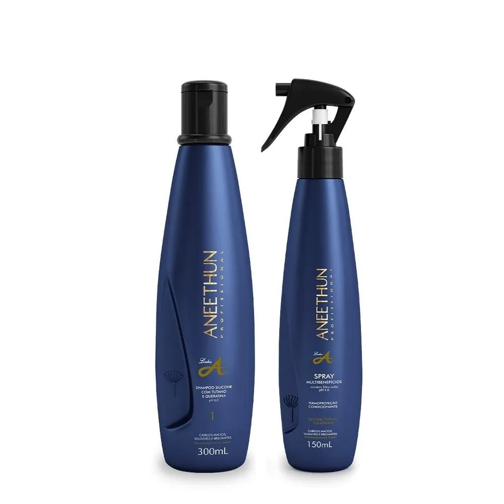 Kit Aneethun Linha A Shampoo 300ml + Spray Multibenefícios 150ml