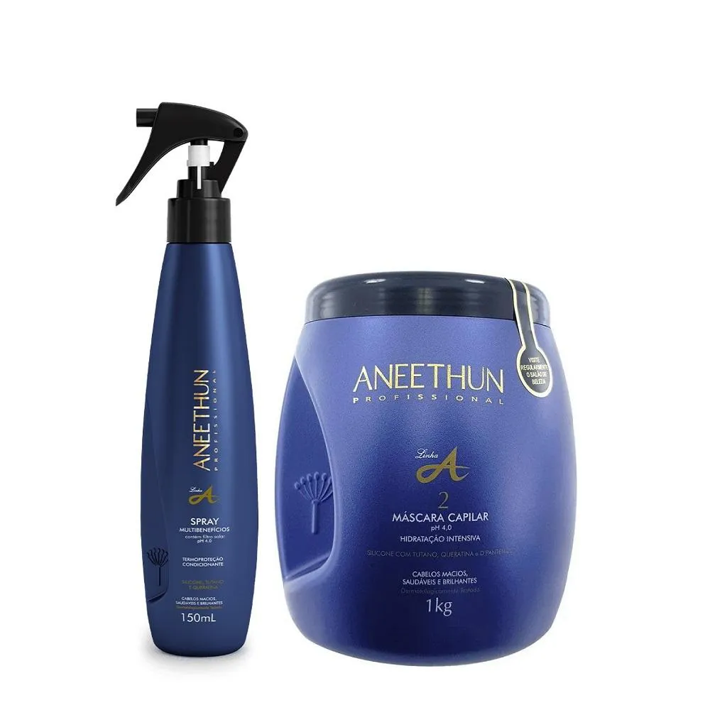 Kit Aneethun Linha A Máscara 1000g + Spray Multibenefícios 150ml