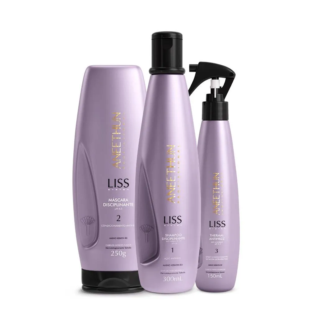 Kit Aneethun Liss System Trio Disciplinante (3 Produtos)