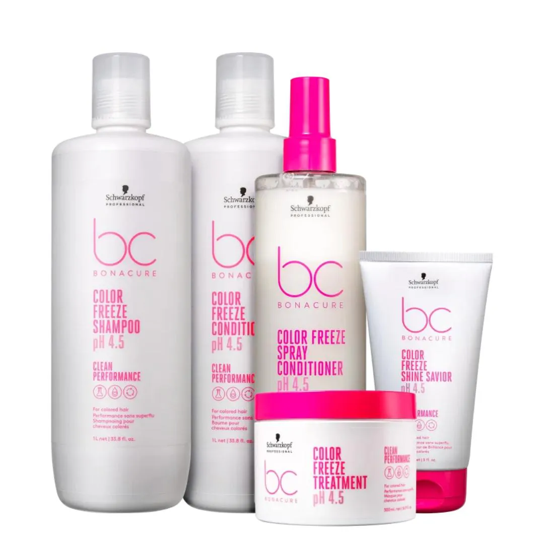 Kit Schwarzkopf Professional BC Bonacure Clean Performance Color Freeze Profissional (5 Produtos)