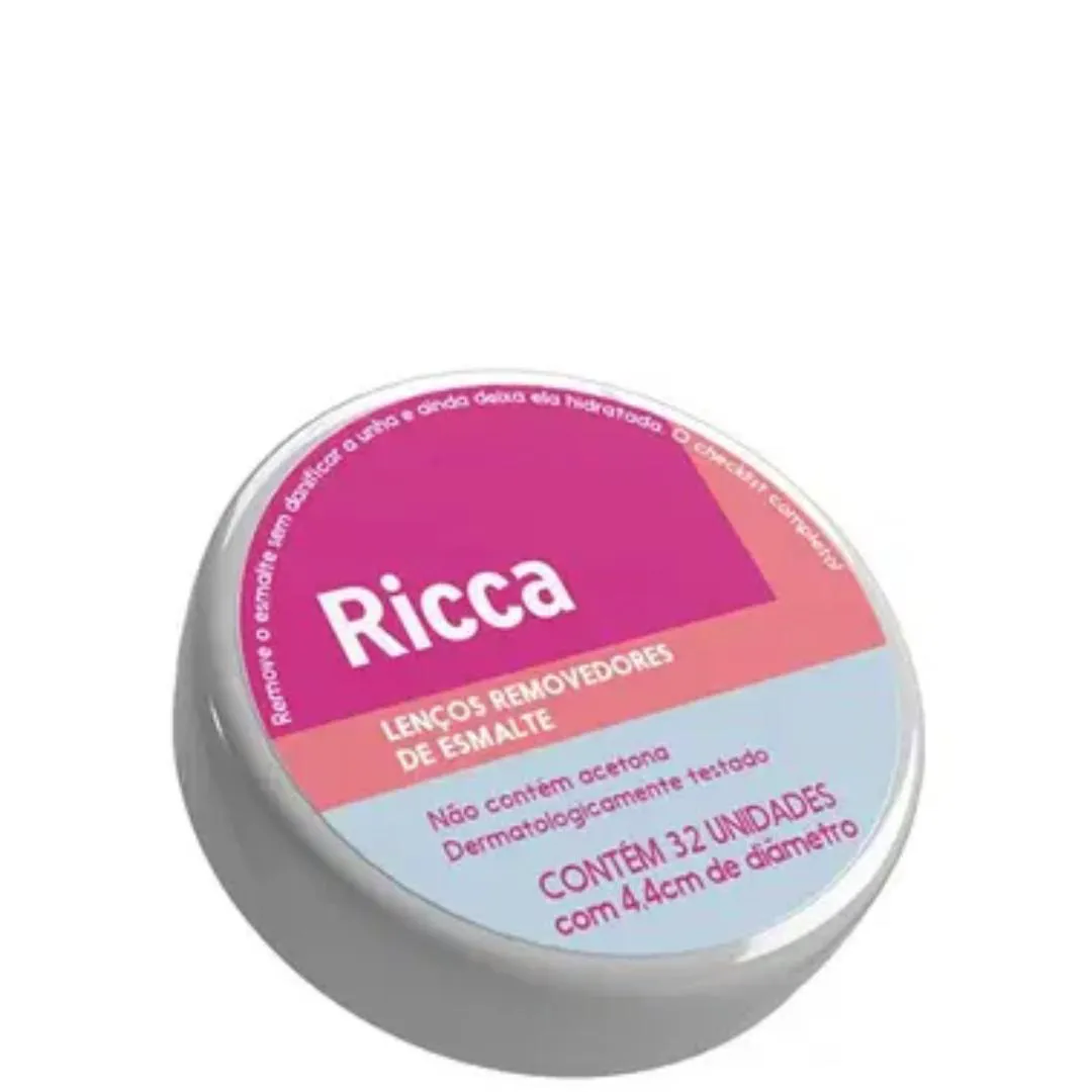 Ricca Lenço Umidecido - Removedor de Esmaltes 32un