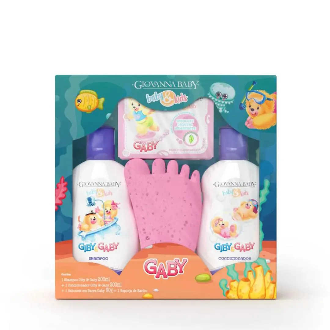 Giovanna Baby Kit Infantil - Gaby Hora Do Banho Rosa