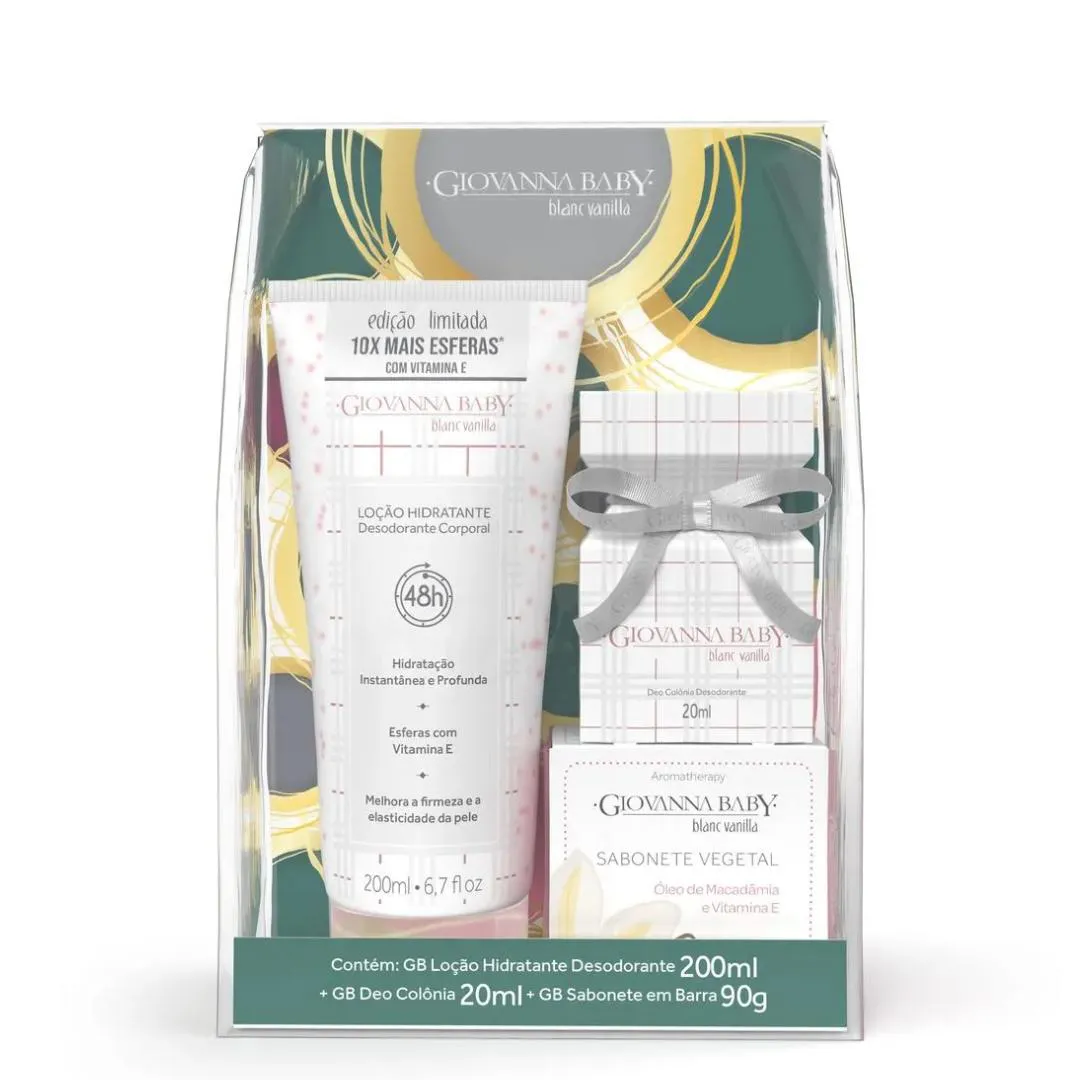 Giovanna Baby Kit Blanc Vanilla - Colônia, Hidratante e Sabonete Vegetal