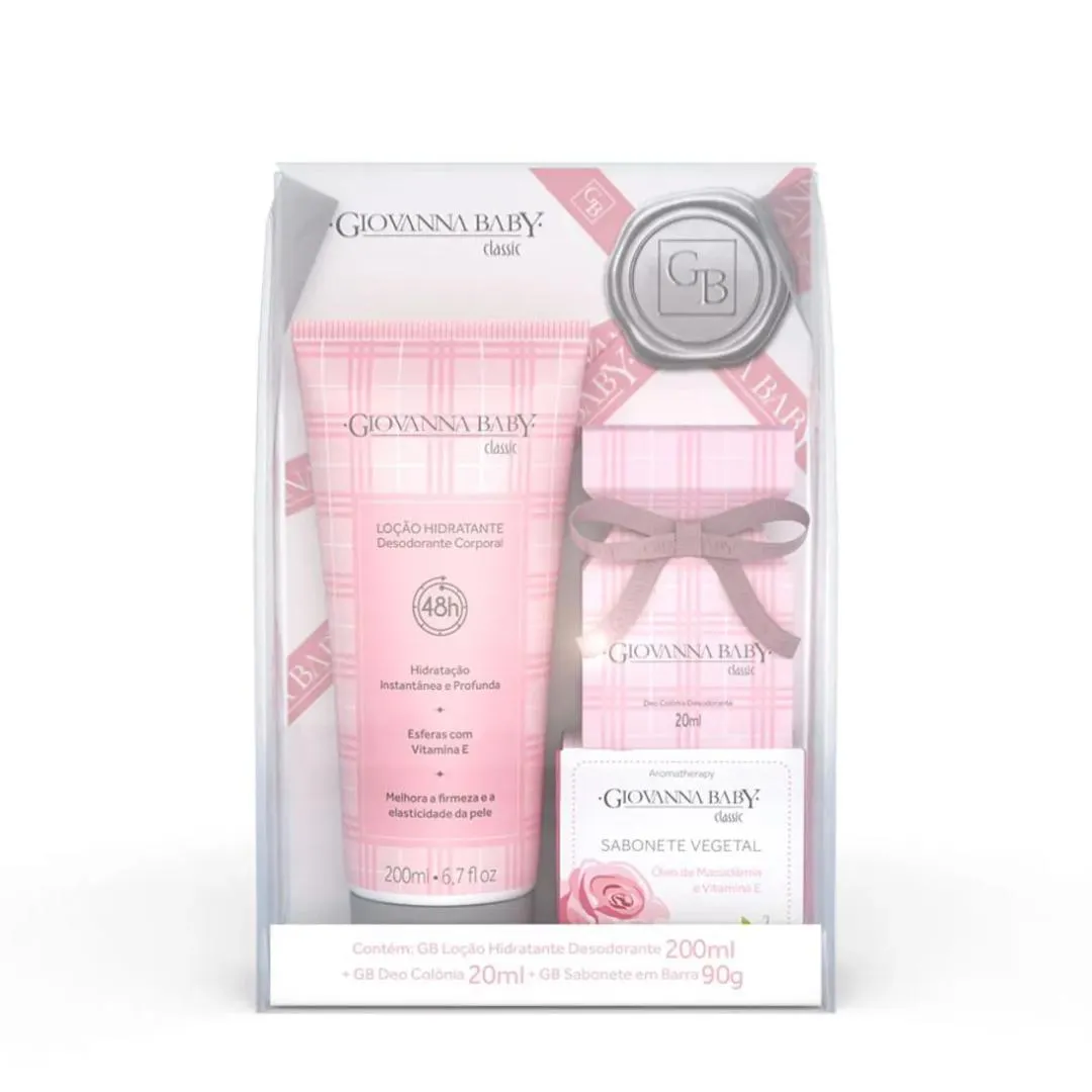 Giovanna Baby Kit Classic - Colônia, Hidratante e Sabonete Vegetal