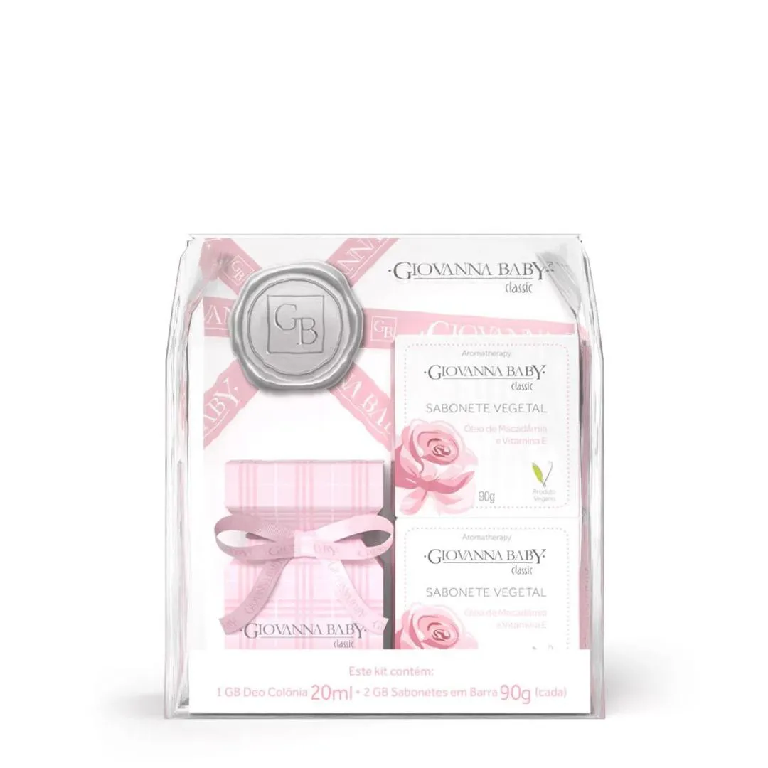 Giovanna Baby Kit Classic Colônia + 2 Sabonetes vegetal