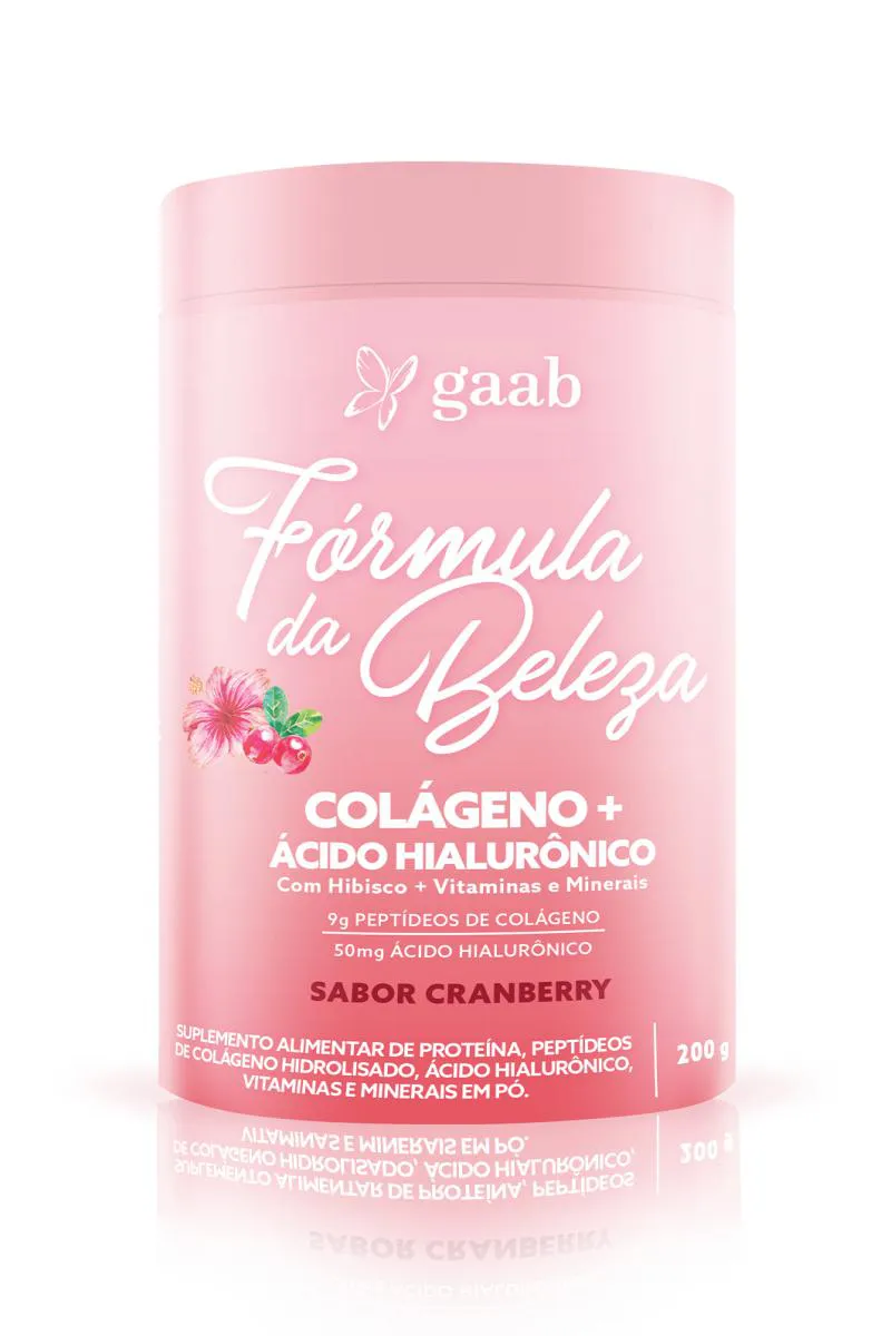 Fórmula da Beleza Colágeno em Pó Sabor Cranberry Gaab Wellness