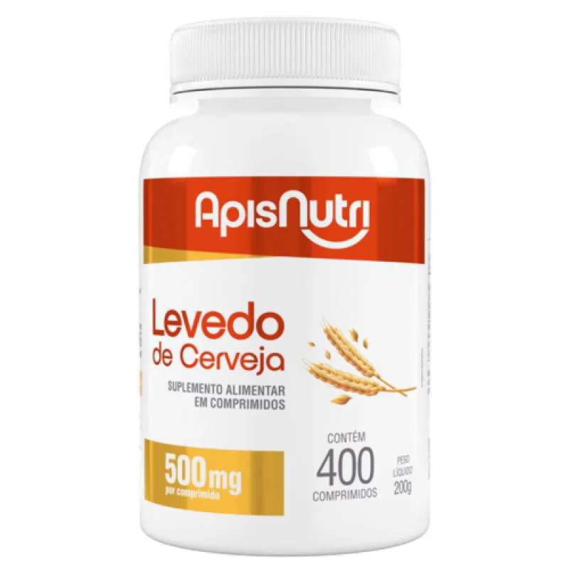 Levedo De Cerveja 500mg 400 Comprimidos - ApisNutri