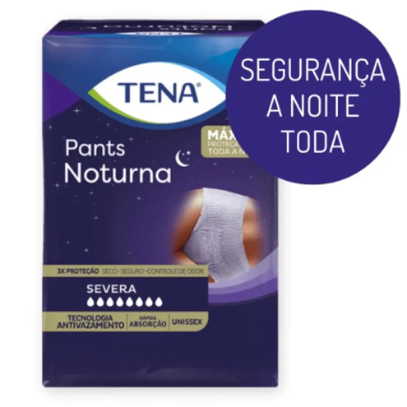 Fralda Geriátrica Roupa Íntima Tamanho G EG Pants Noturna Com 7 Unidades Tena