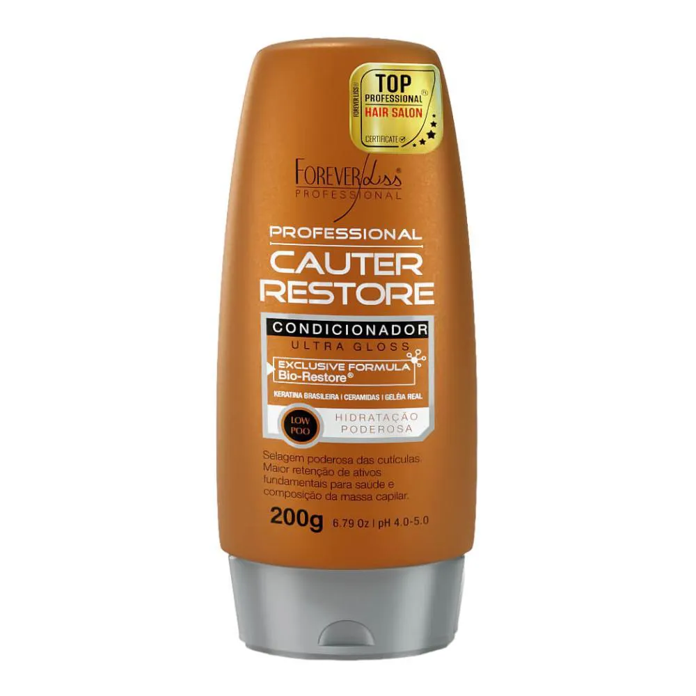 Condicionador Forever Liss Cauterização Cauter Restore Reparador Reconstrução 200g