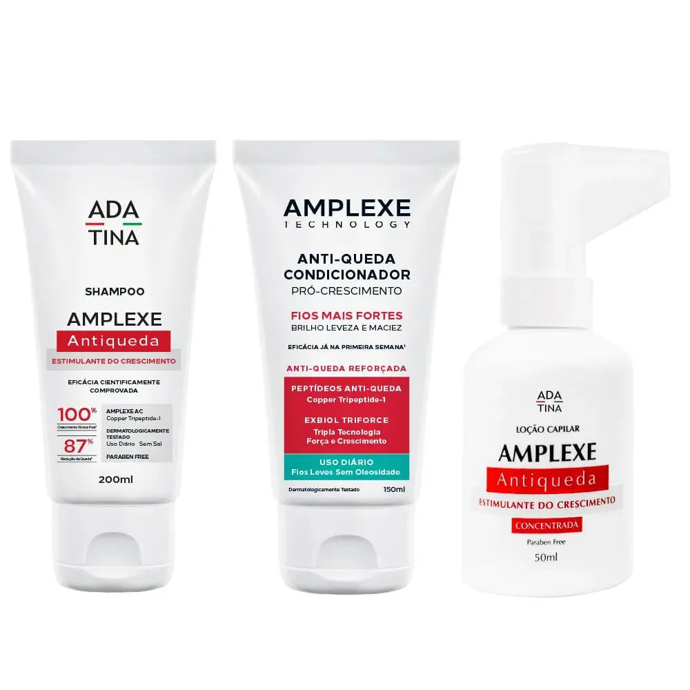 Kit Rotina Haircare Completa  Antiqueda: Shampoo, Condicionador e Loção Capilar