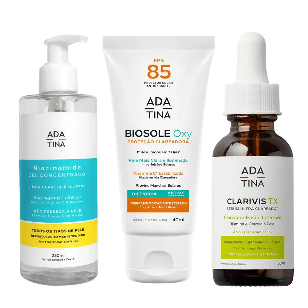 Kit Rotina Skincare Manchas Grau 2 e 3 : Niacinamide Low pH, Melative® e Alfa-Arbutin