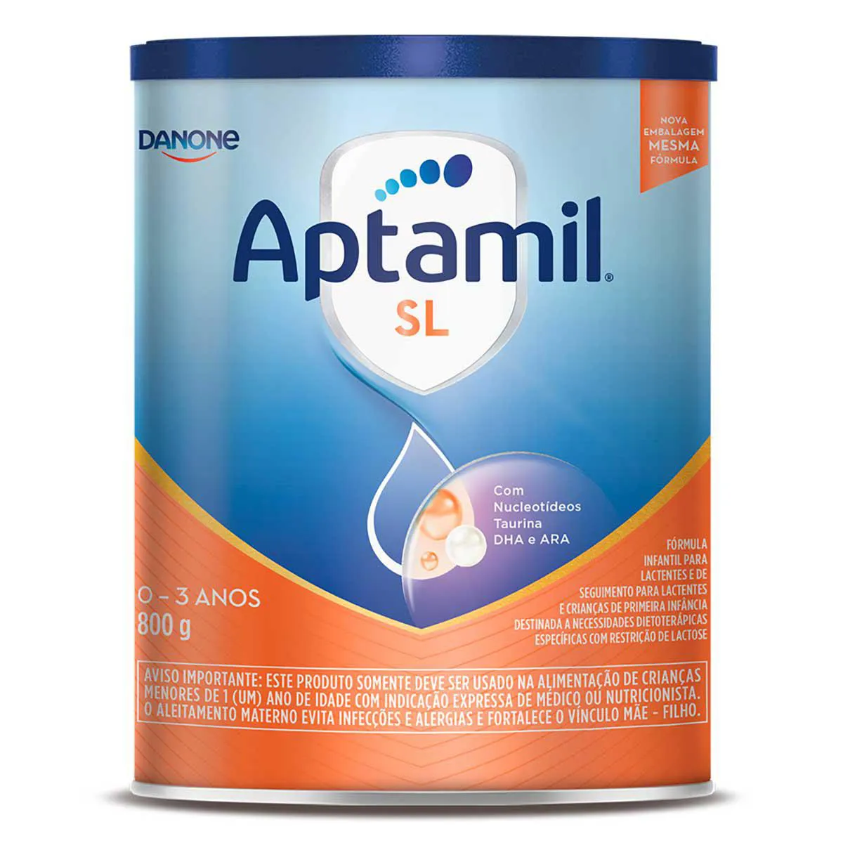 Fórmula Infantil Aptamil SL Danone 1 a 3 anos 800g