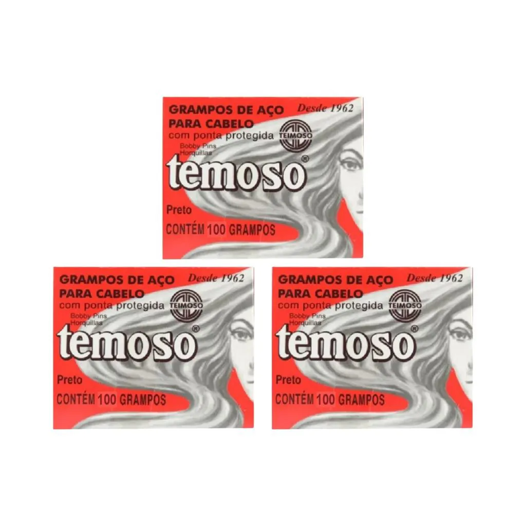 Grampo Teimoso N 5 Com 100un Preto - Kit C/ 3un