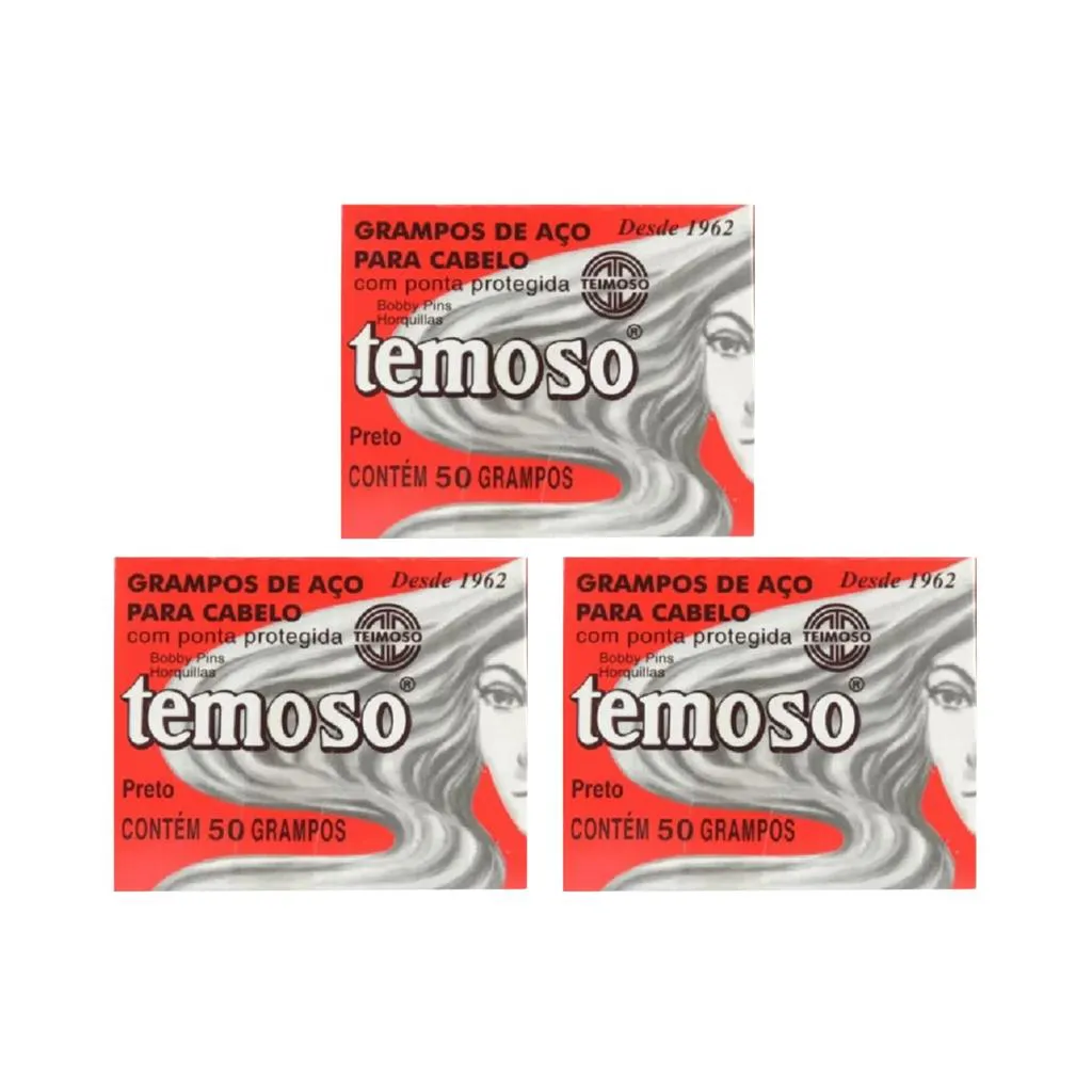 Grampo Teimoso N 5 Com 50un Preto - Kit C/ 3un