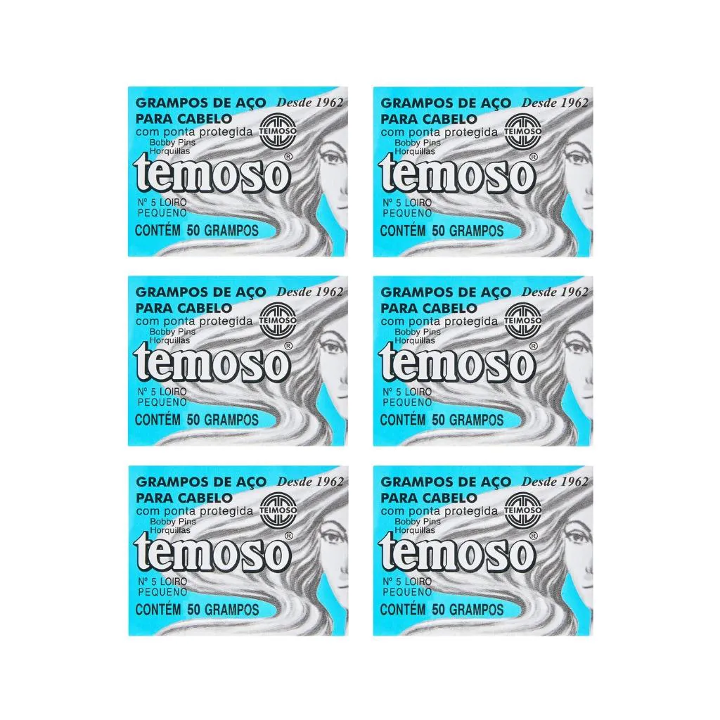 Grampo Teimoso N 5 Com 50un Louro - Kit C/ 6un