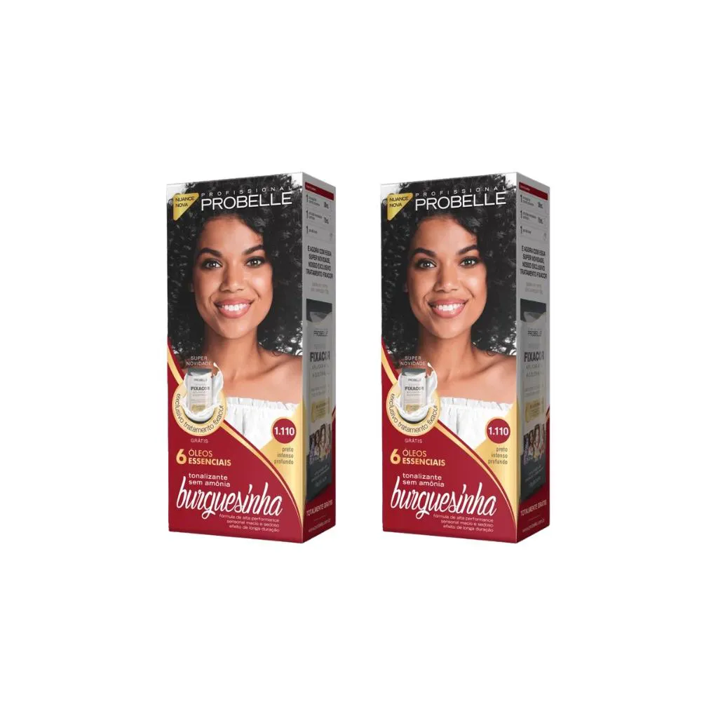 Coloraçao Probelle Burguesinha 1.110 Preto Intenso Prof-2un