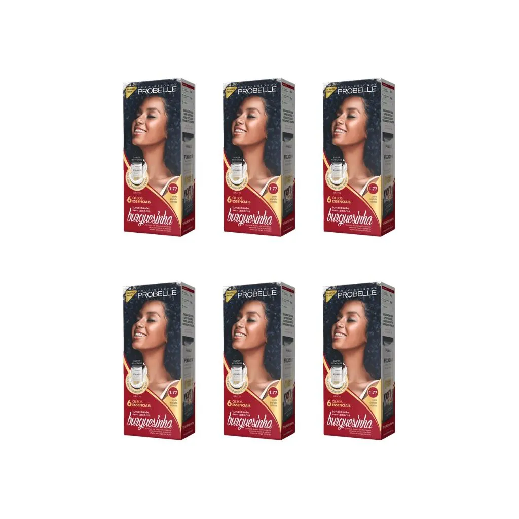 Coloraçao Probelle Burguesinha 1.77 Preto Azulado Int-6un