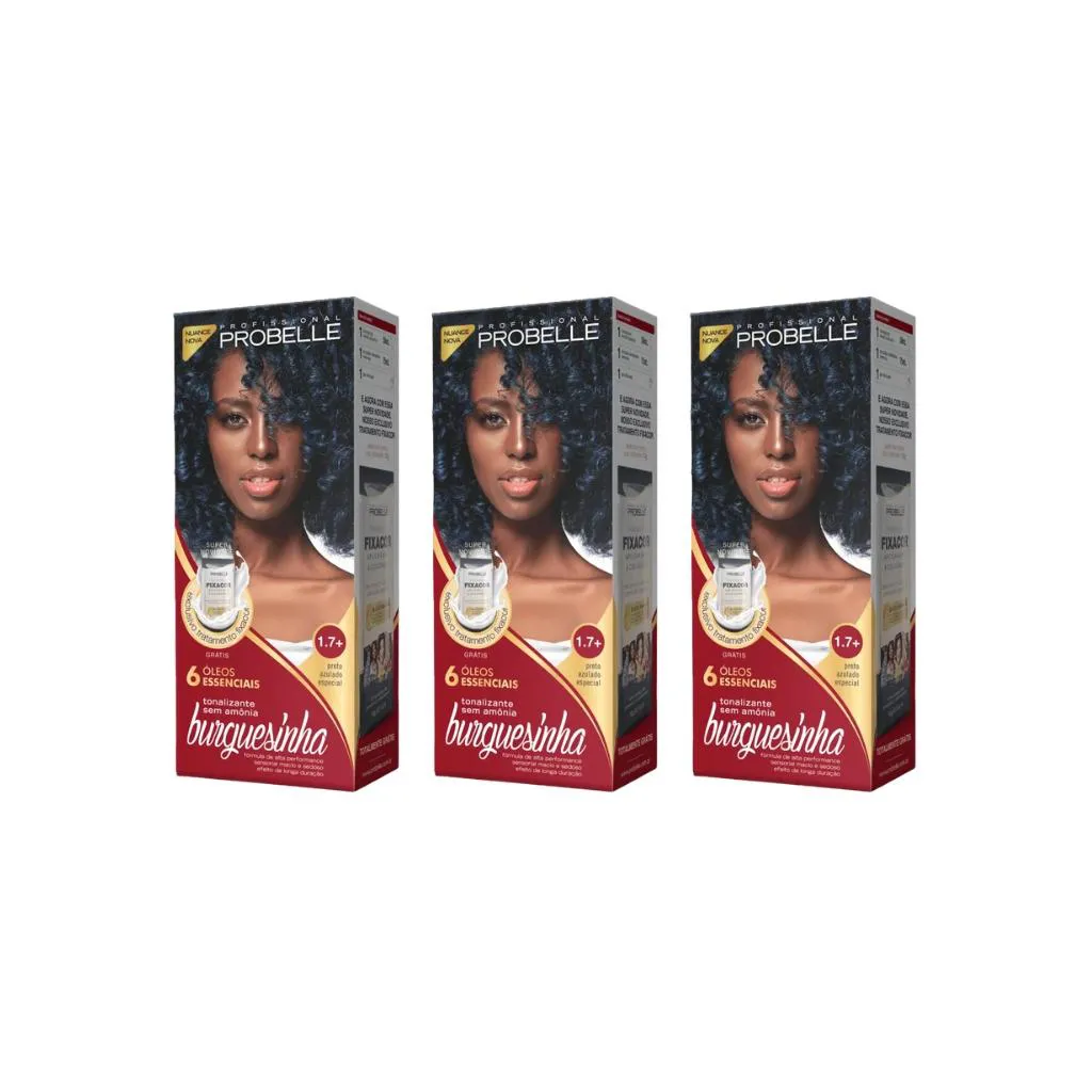 Coloraçao Probelle Burguesinha 1.7 +Preto Azulado Esp-3un