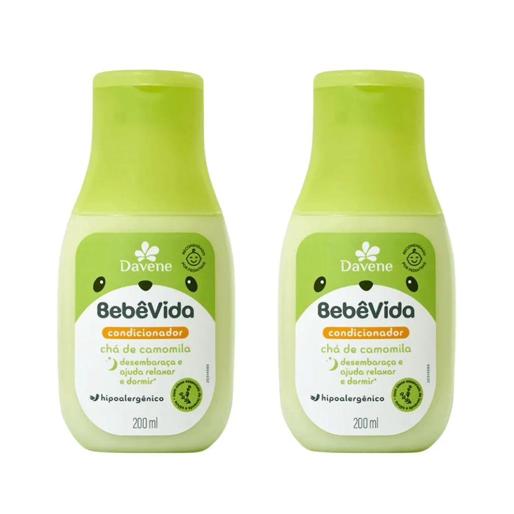 Condicionador Davene Bebe Vida Cha Camomila 200ml - 2un
