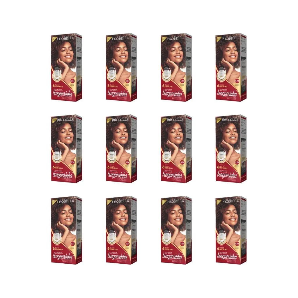 Coloraçao Probelle Burguesinha 5.74 Chocolate Acobreado-12un