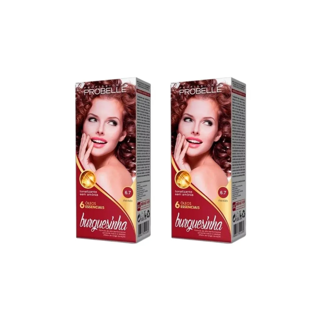 Coloraçao Probelle Burguesinha 6.7 Chocolate-Kit C/2un