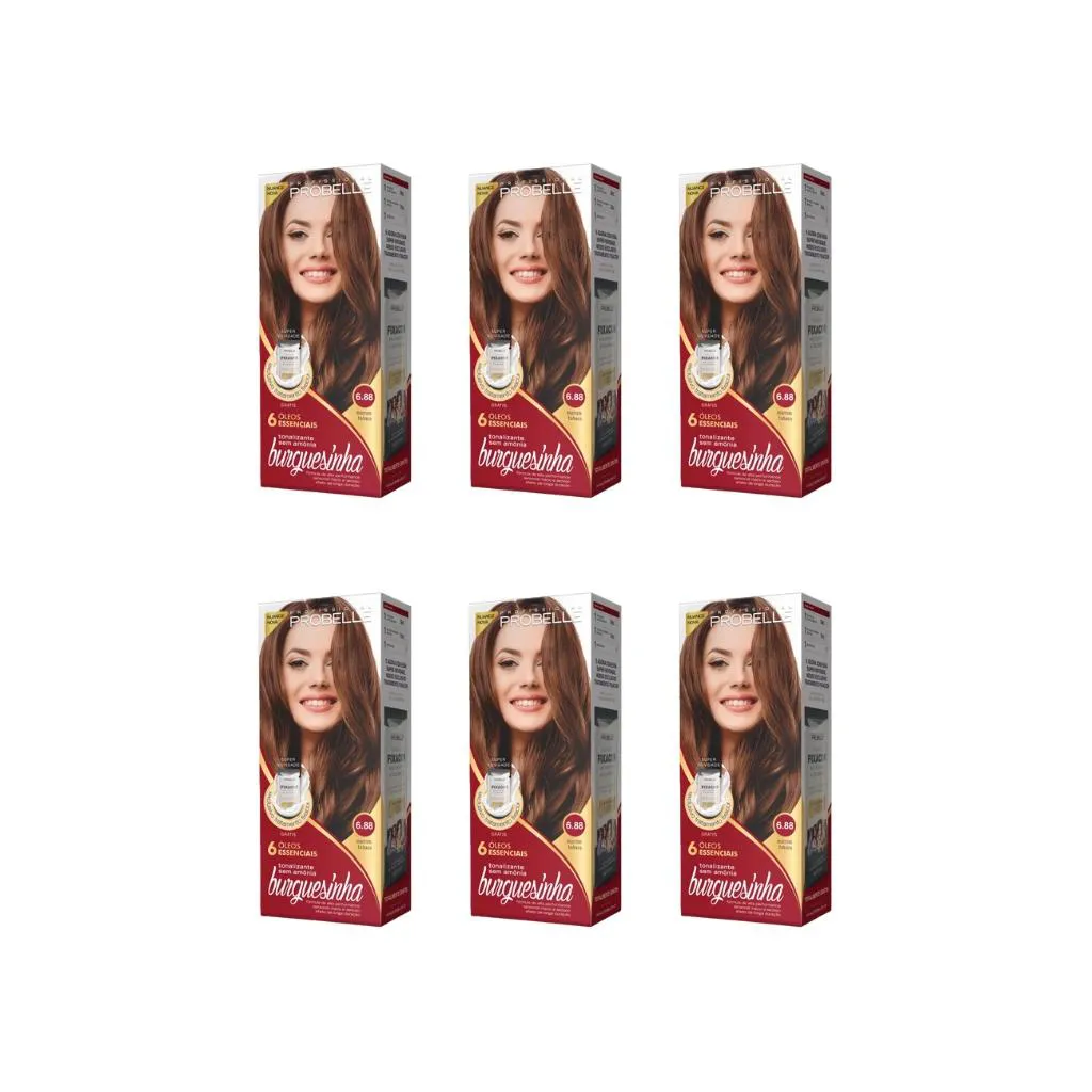 Coloraçao Probelle Burguesinha 6.88 Marrom Tabaco-6un