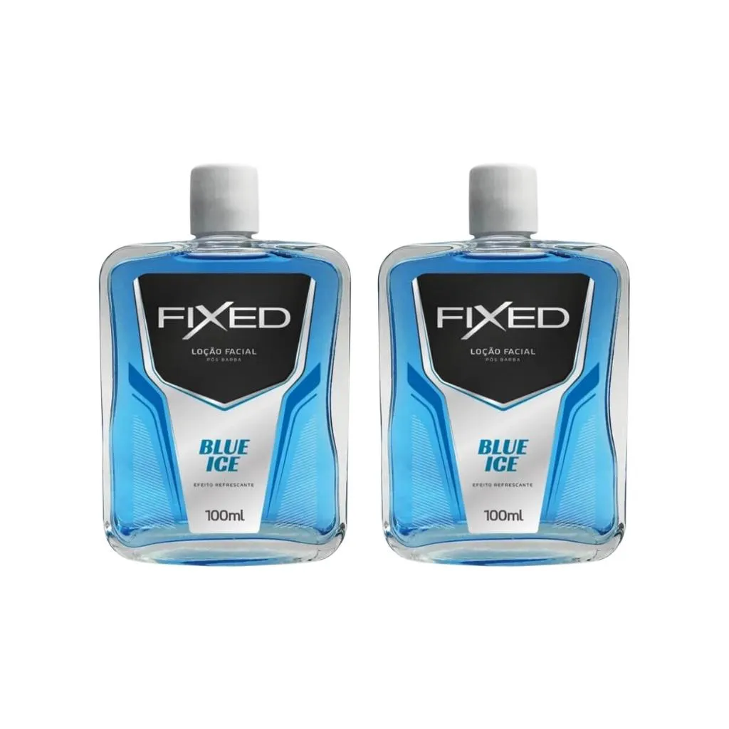Loçao Pos Barba Fixed Blue Ice 100ml - Kit C/ 2un