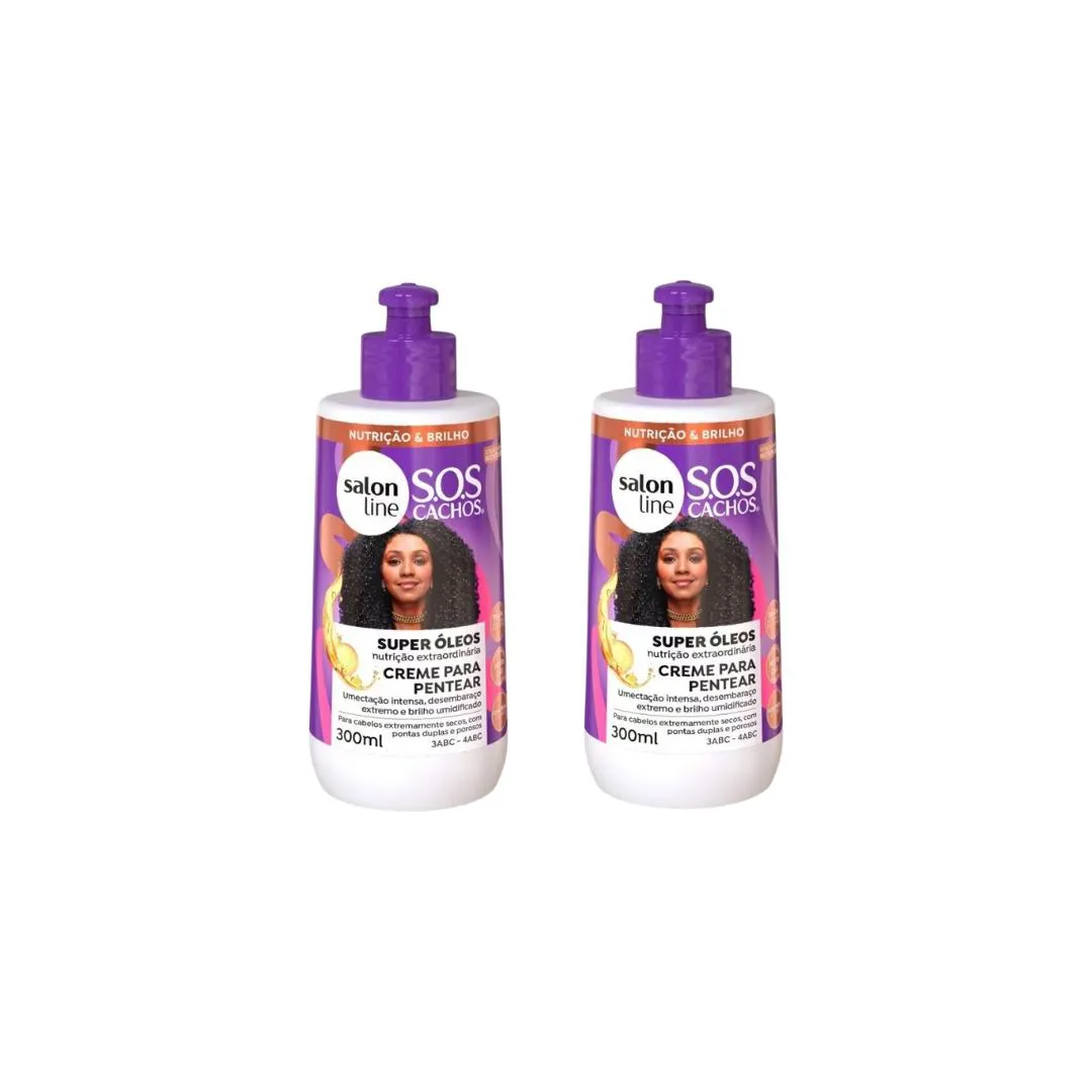Creme Pentear Salon Line 300ml Sos Super Óleo Nutritivo- 2un