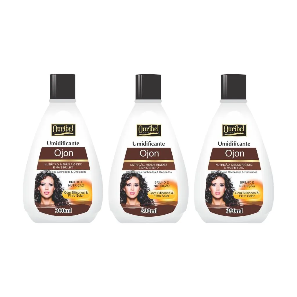 Creme Umidificante Ouribel Ojon 390ml - Kit C/ 3un