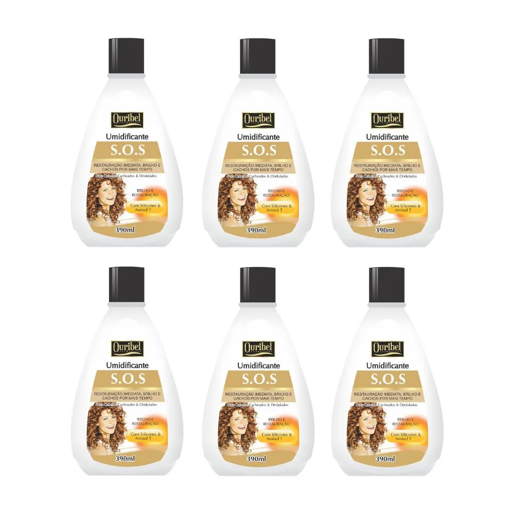 Creme Umidificante Ouribel SOS 390ml - Kit C/ 6un