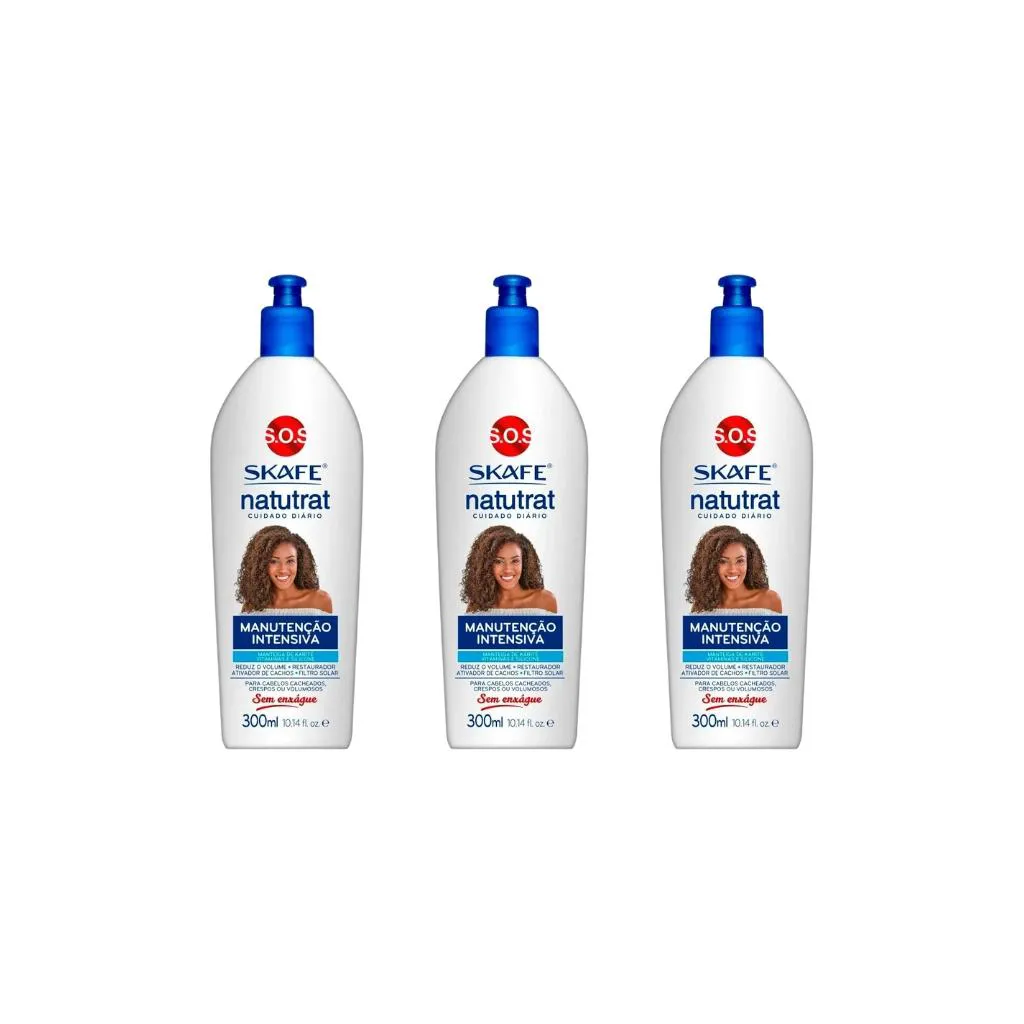 Sos Natutrat Manutençao Intensiva Skafe 300ml-Kit C/3un