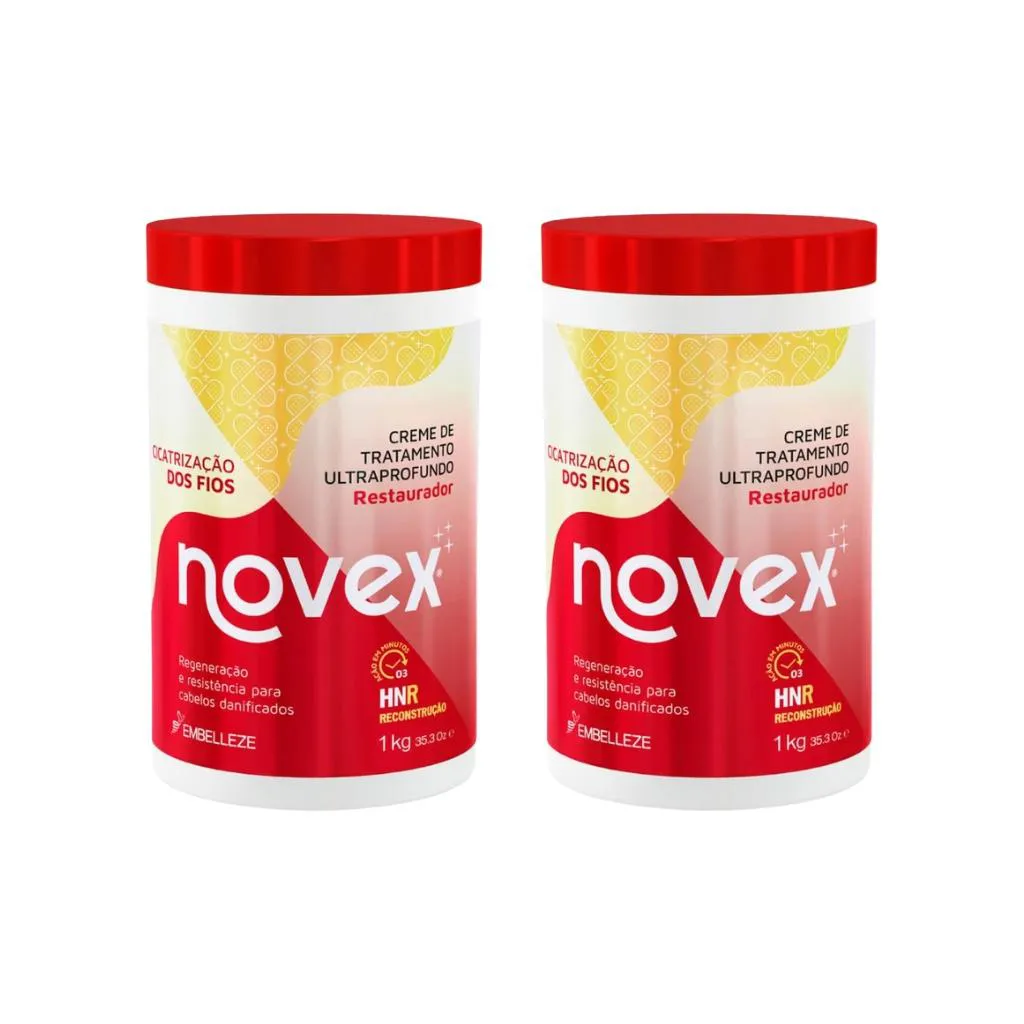 Creme de Tratamento Novex 1kg Cicatrizaçao dos Fios - 2un
