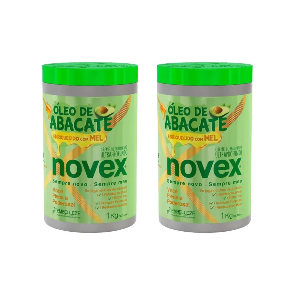 Creme de Tratamento Novex 1kg Oleo de Abacate - Kit C/ 2un