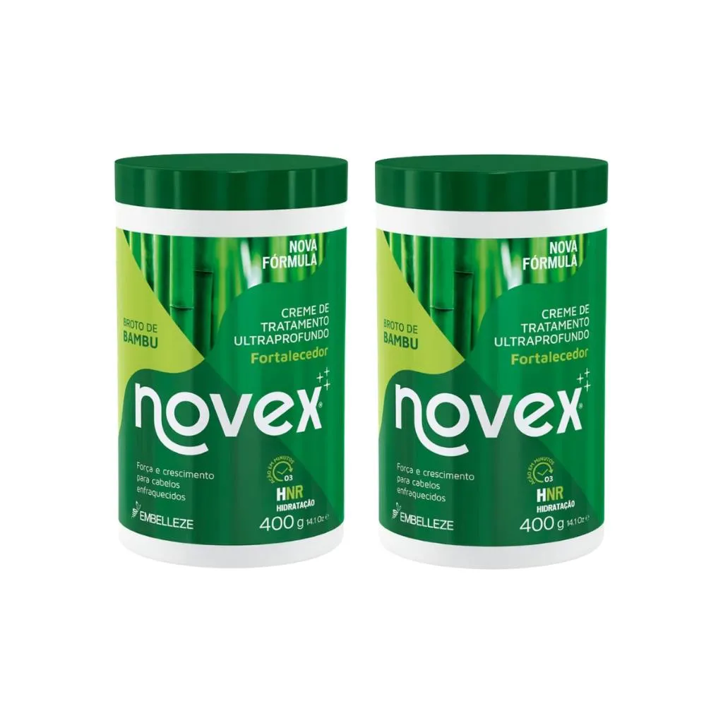 Creme de Tratamento Novex 400g Broto de Bambu - Kit C/ 2un
