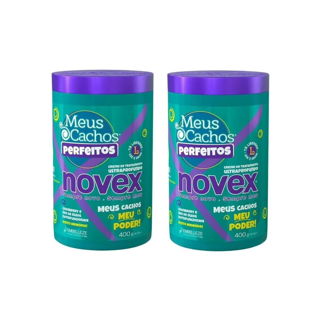 Creme de Tratamento Novex 400g Meus Cachos - Kit C/ 2un