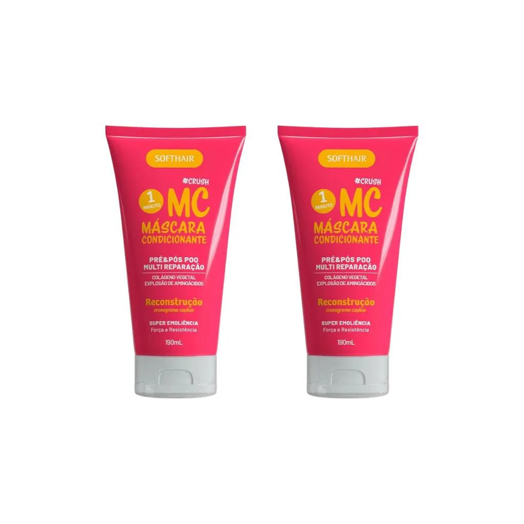 Mascara Condicionante Soft Hair 190ml Multibenef-Kit C/2un