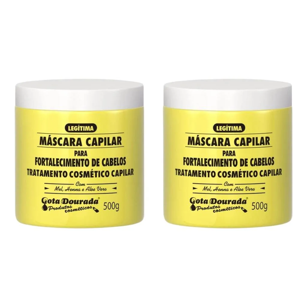 Mascara Gota Dourada 500g Fortalecimento-Kit C/2un