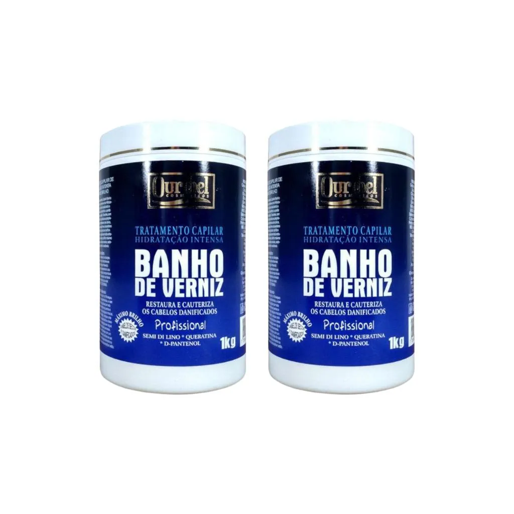Mascara Ouribel Banho de Verniz 1000g - Kit C/ 2un
