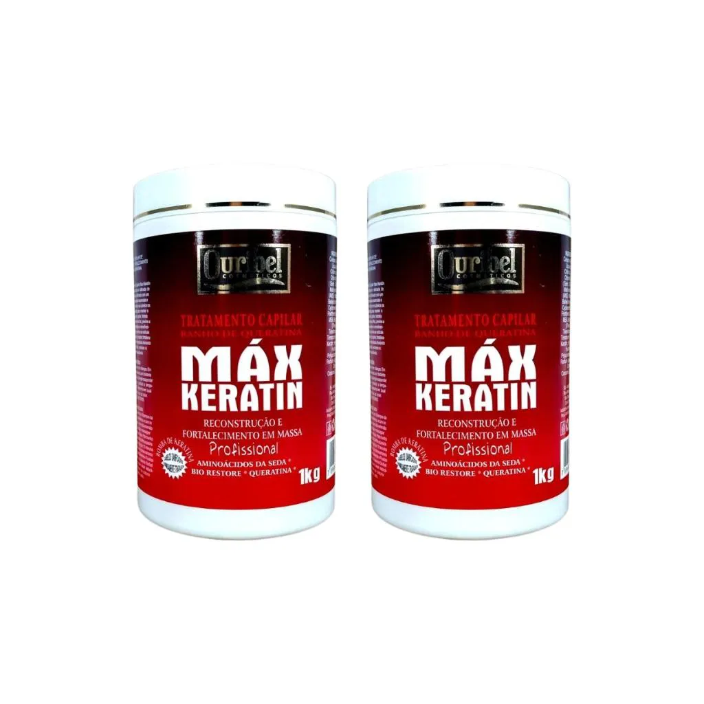 Mascara Ouribel Max Keratin 1000g - Kit C/ 2un