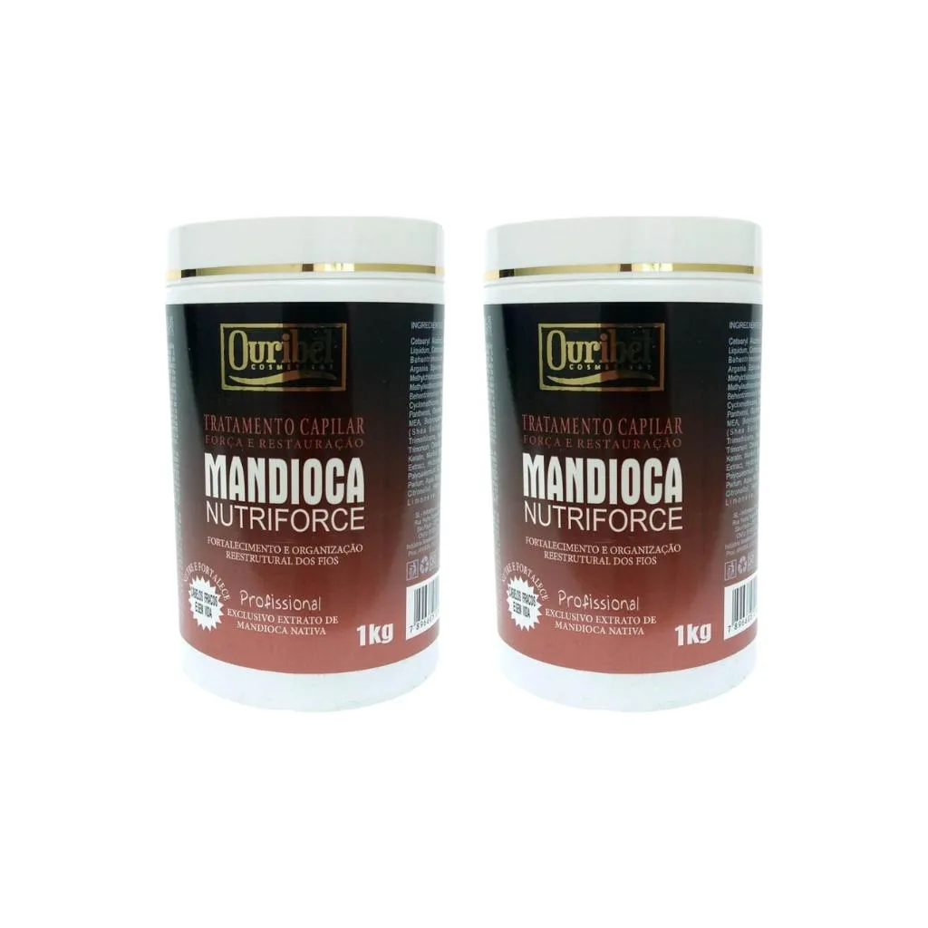 Mascara Ouribel Mandioca 1000g - Kit C/ 2un