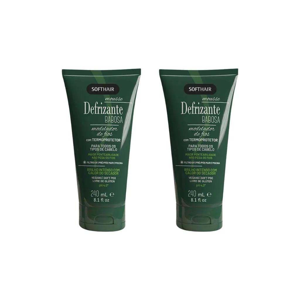 Defrizante Soft Hair 240 ml Babosa-Kit C/2un