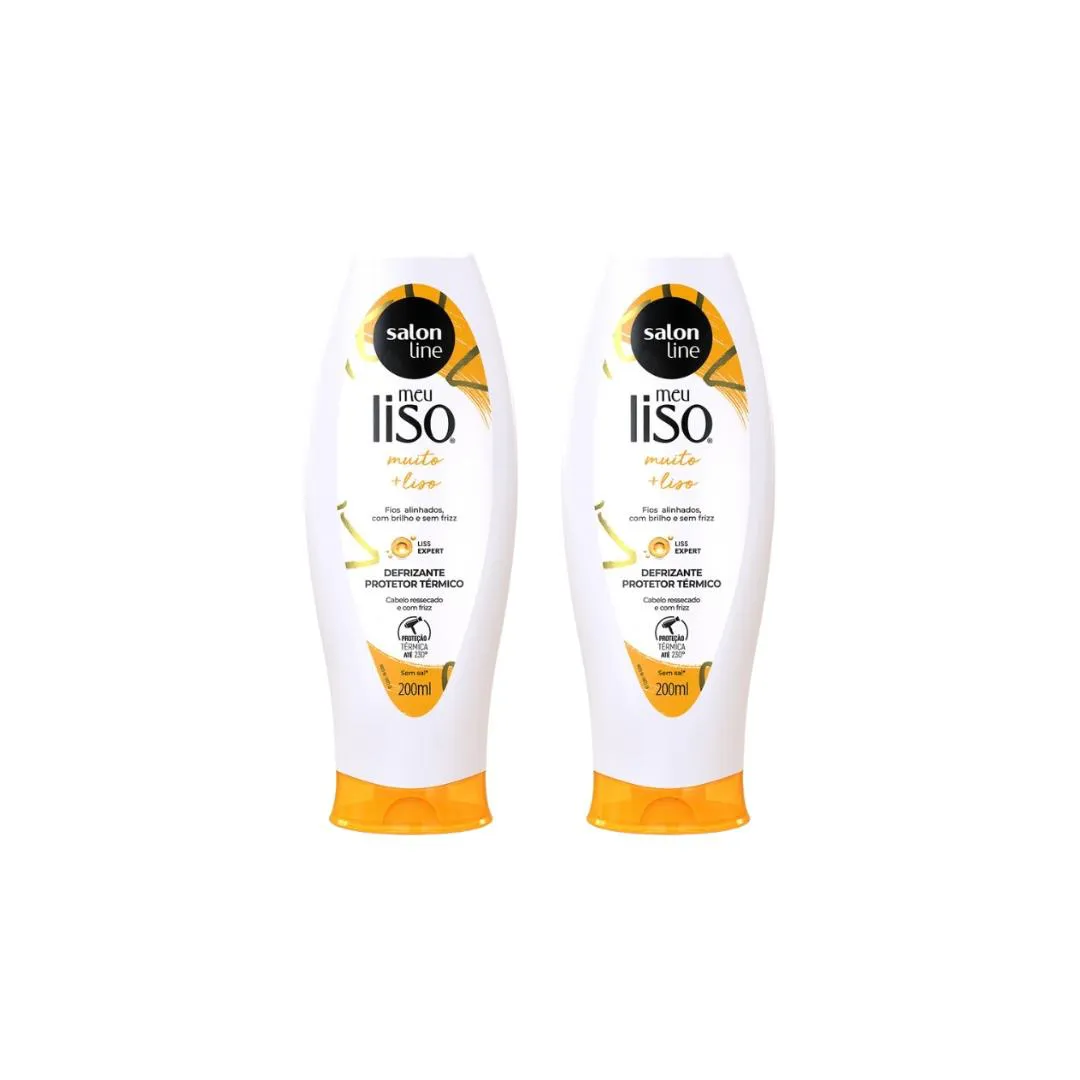 Defrizante Salon Line Meu Liso Muito+Liso 200ml - Kit C/ 2un