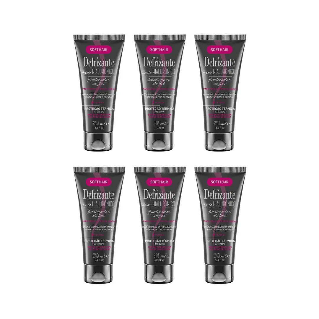 Defrizante Soft Hair 240 ml Acido Hialuronico - Kit C/ 6un