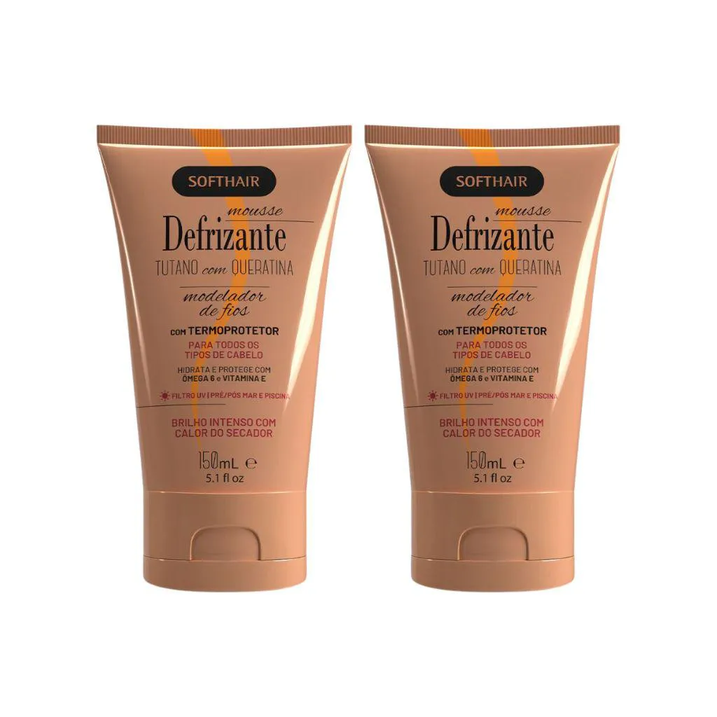 Defrizante Soft hair 150g Tutano e Queratina - Kit C/ 2un