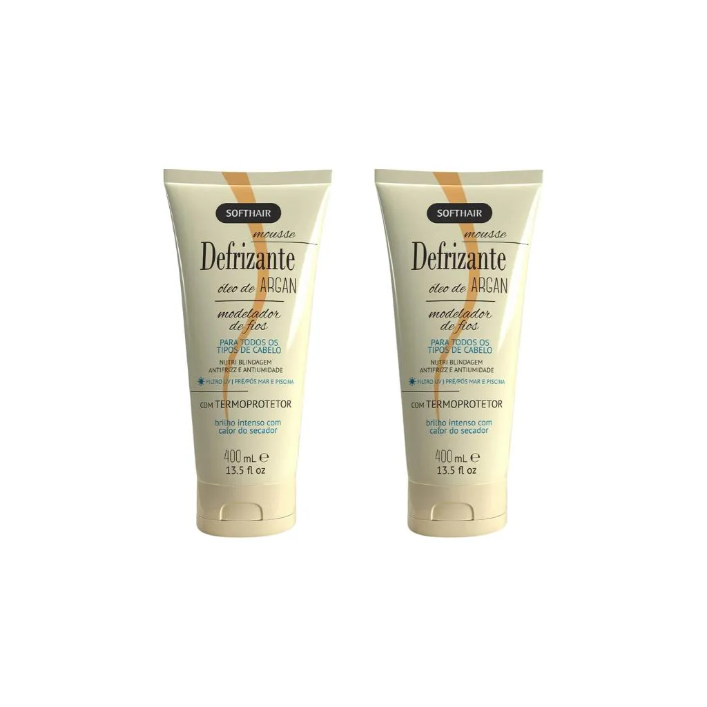 Defrizante Soft Hair 400ml Argan-Kit C/2un