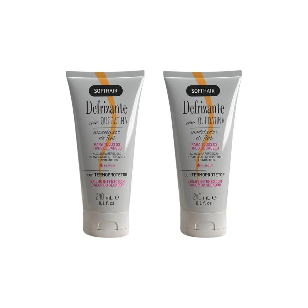Defrizante Soft Hair 240 ml Queratina-Kit C/2un