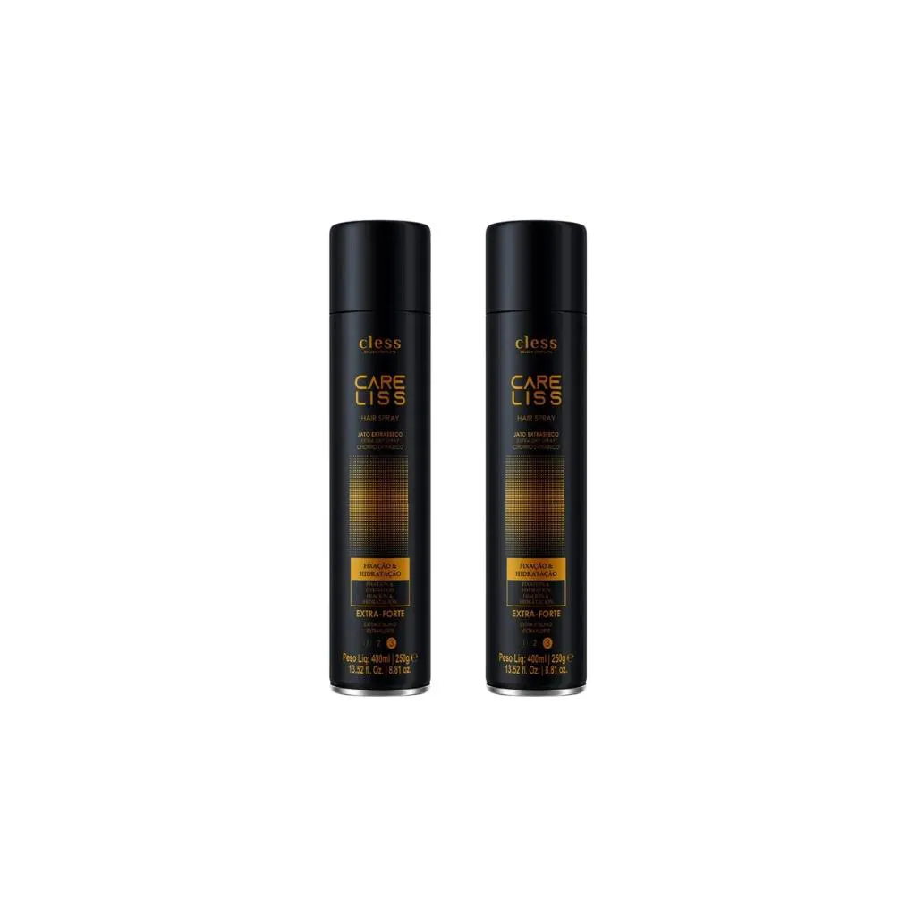 Hair Spray Fixador Care Liss Extra Forte 400ml-Kit C/2un