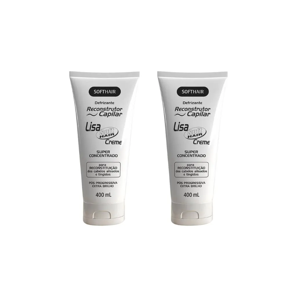 Defrizante Soft Hair 400ml Lisa Creme-Kit C/2un