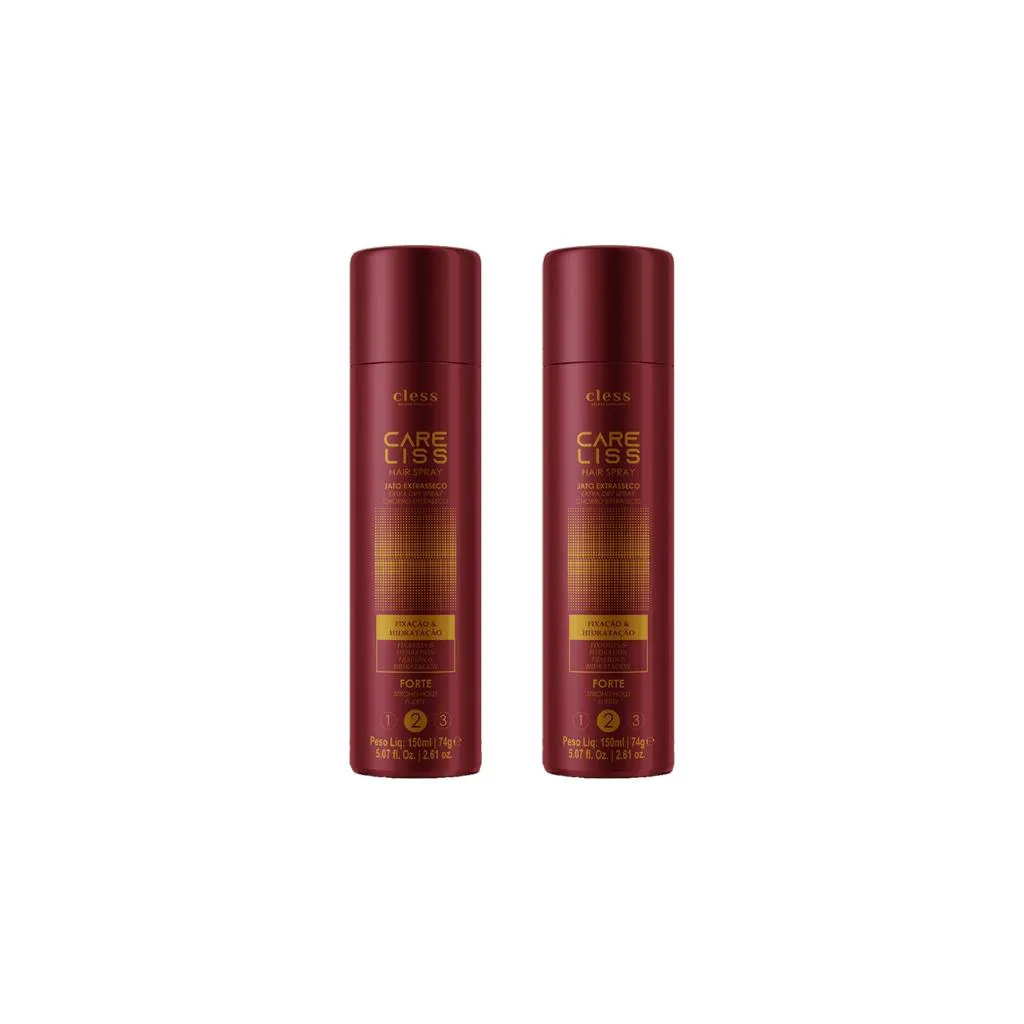 Hair Spray Fixador Care Liss Fixa Forte 150ml-Kit C/2un